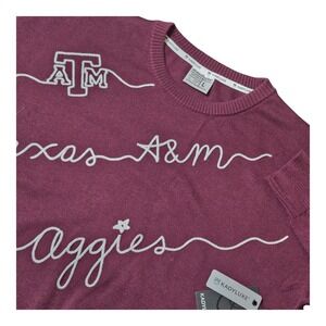 KadyLuxe Womens L Texas A&M Aggies Merino Wool Blend‎ Sweater NWT Defect